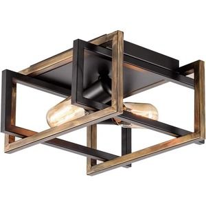 LULING 2-Light Square Ceiling Light, Adjustable Socket, 11.4 Flush Mount Ceilin